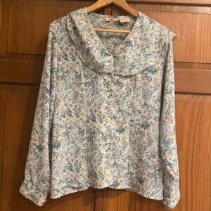 Vintage Tess Paris Beautiful & Feminine Floral Blouse – Made in Korea-size 14